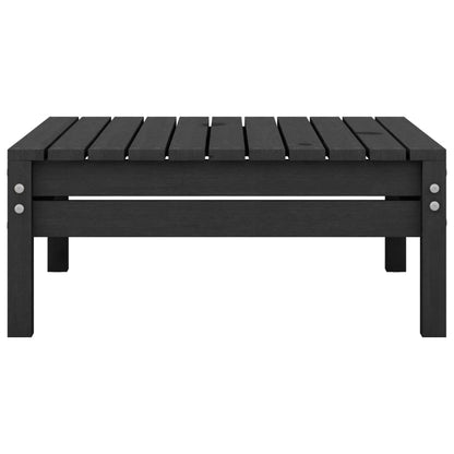 vidaXL Salon de jardin 4 pcs noir bois de pin massif