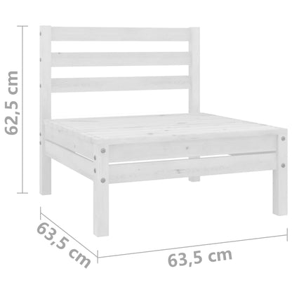 vidaXL Salon de jardin 4 pcs Blanc Bois de pin massif