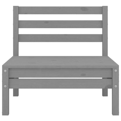 vidaXL 9-tlg. Garten-Lounge-Set Grau Kiefer Massivholz