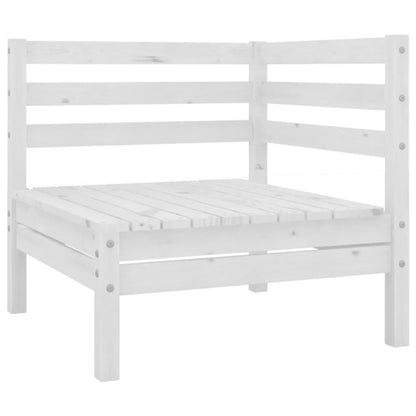 vidaXL Salon de jardin 4 pcs Blanc Bois de pin massif