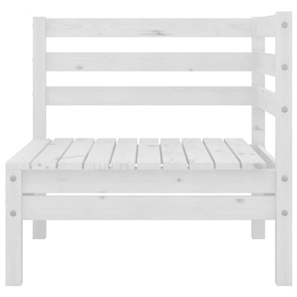 vidaXL Salon de jardin 4 pcs Blanc Bois de pin massif