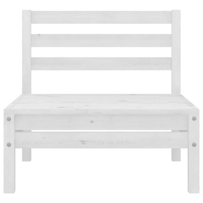 vidaXL Salon de jardin 4 pcs Blanc Bois de pin massif