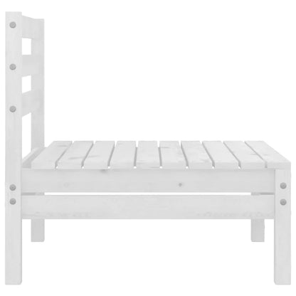 vidaXL Salon de jardin 4 pcs Blanc Bois de pin massif