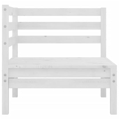 vidaXL Ensemble de mobilier de jardin 4 pcs Blanc Bois de pin massif