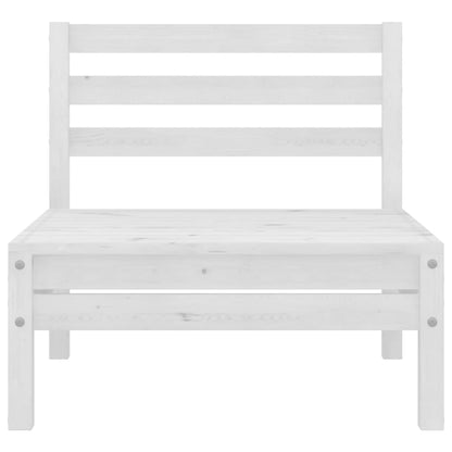 vidaXL Ensemble de mobilier de jardin 4 pcs Blanc Bois de pin massif