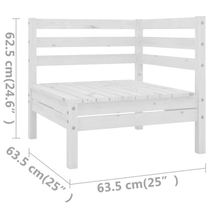 vidaXL Ensemble de mobilier de jardin 4 pcs Blanc Bois de pin massif