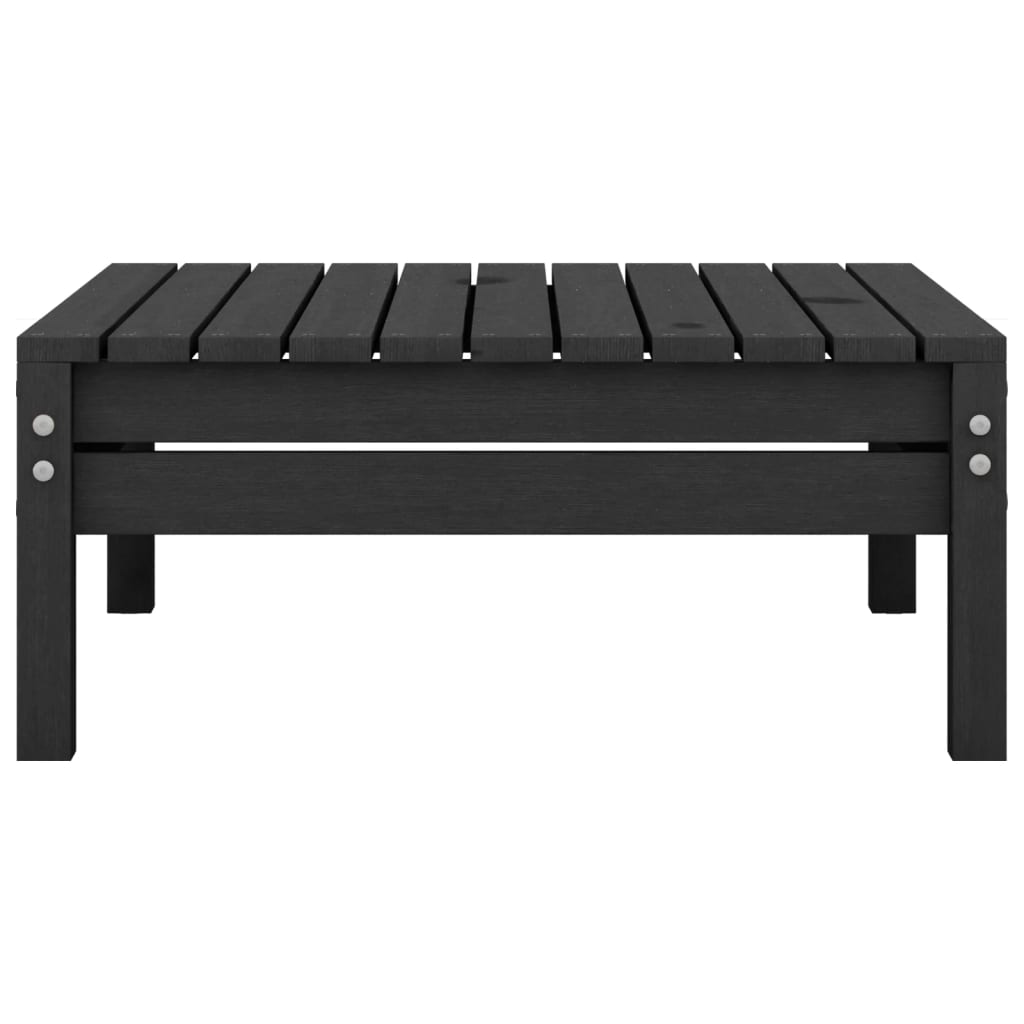 vidaXL Salon de jardin 4 pcs Bois de pin massif Noir