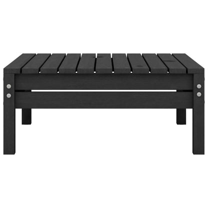 vidaXL Salon de jardin 4 pcs Bois de pin massif Noir
