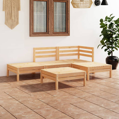 vidaXL 5-tlg. Garten-Lounge-Set Massivholz Kiefer