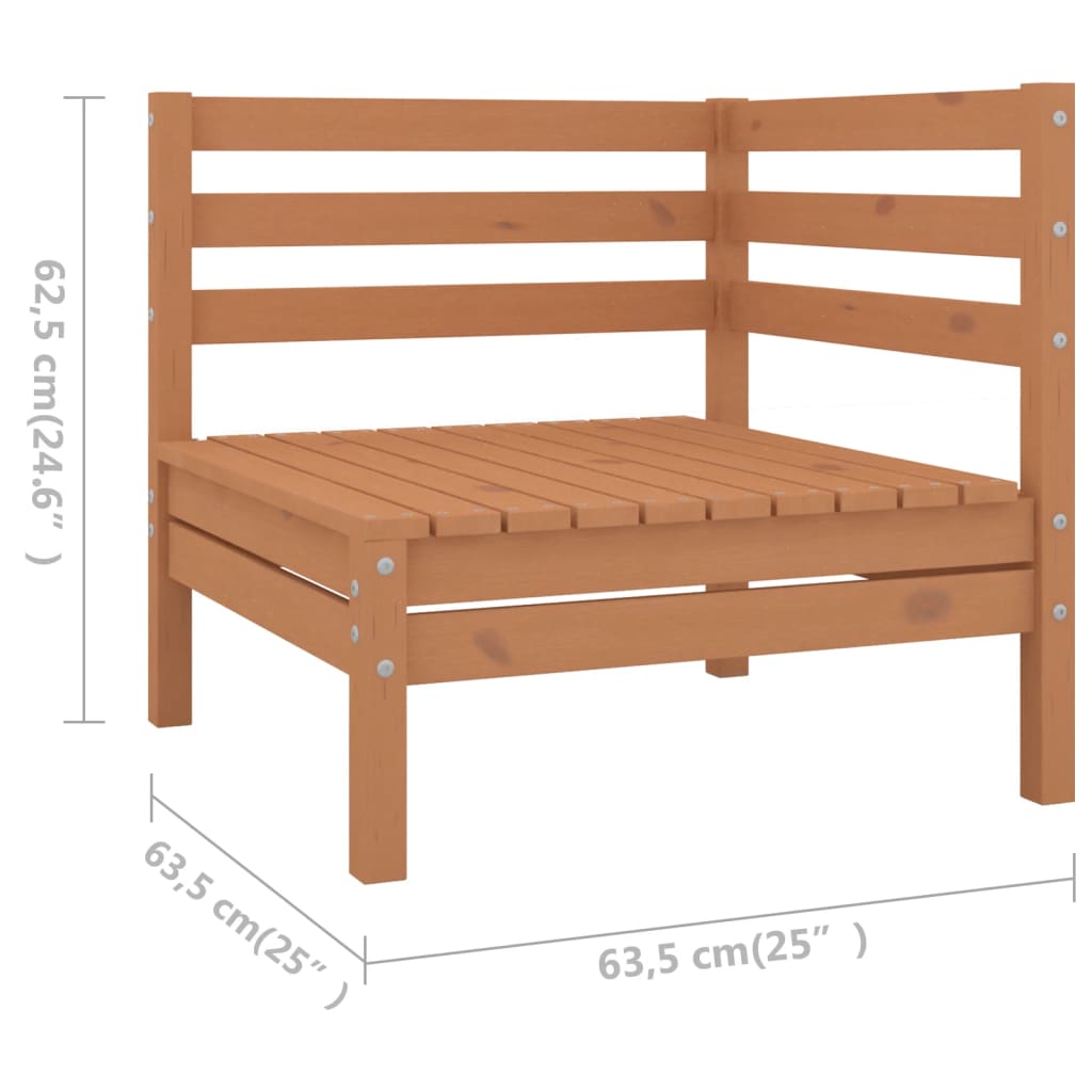 vidaXL 6-tlg. Garten-Lounge-Set Massivholz Kiefer Honigbraun