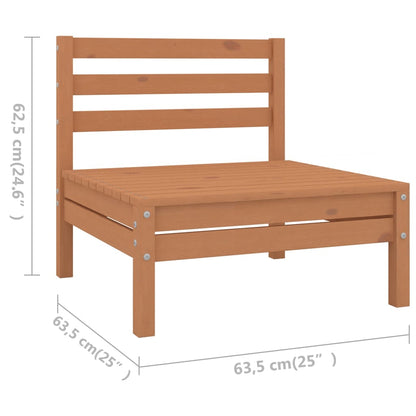 vidaXL 10-tlg. Garten-Lounge-Set Massivholz Kiefer Honigbraun