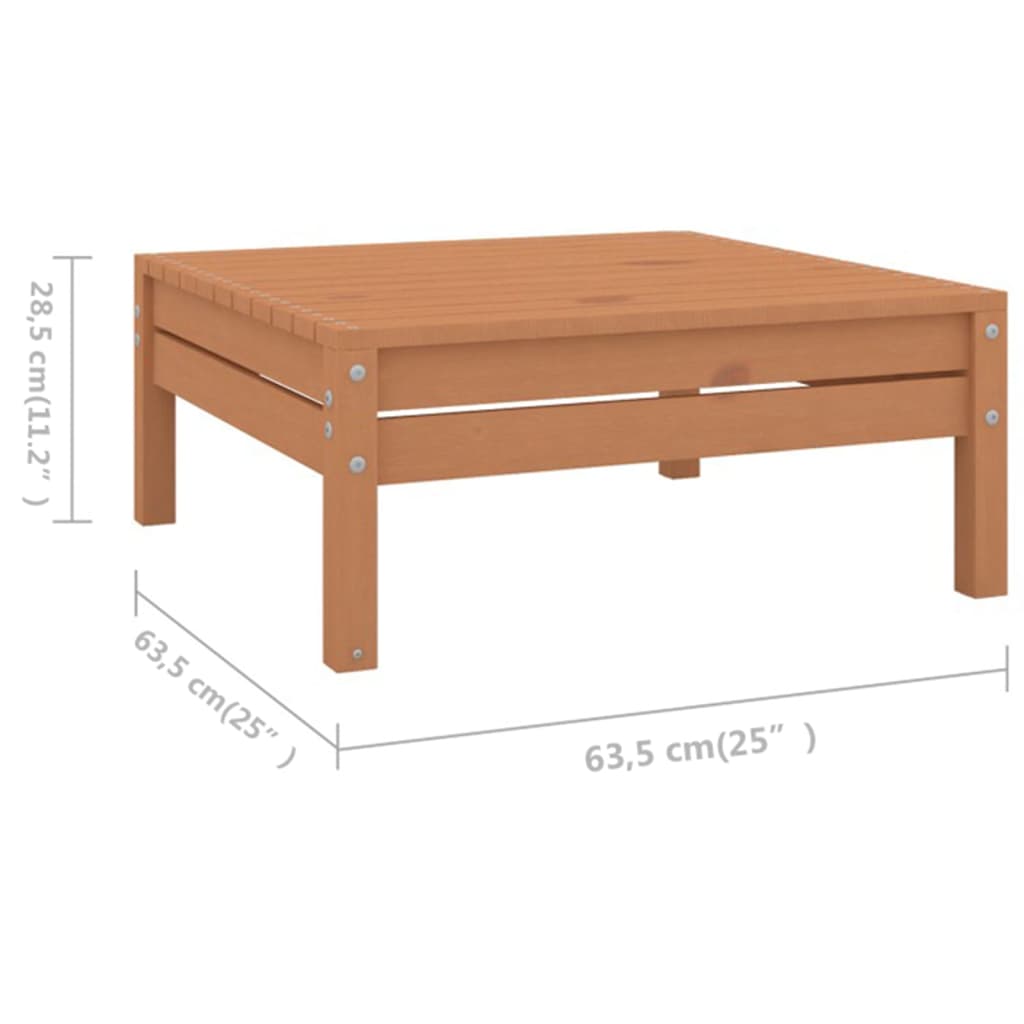 vidaXL 10-tlg. Garten-Lounge-Set Massivholz Kiefer Honigbraun