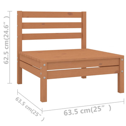 vidaXL 10-tlg. Garten-Lounge-Set Massivholz Kiefer Honigbraun