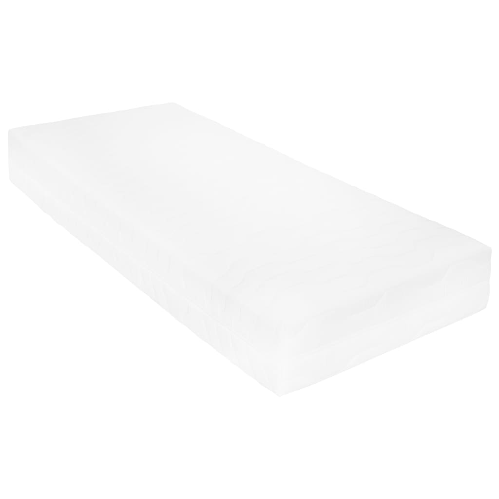 vidaXL Tagesbett mit Matratze 90x200 cm Weiß Kiefer Massivholz