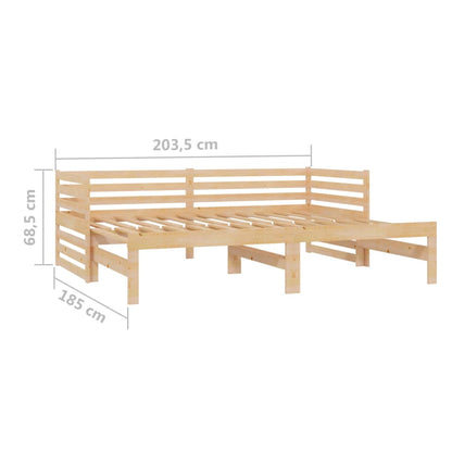 vidaXL Lit de repos gigogne 2x(90x200) cm Pin massif