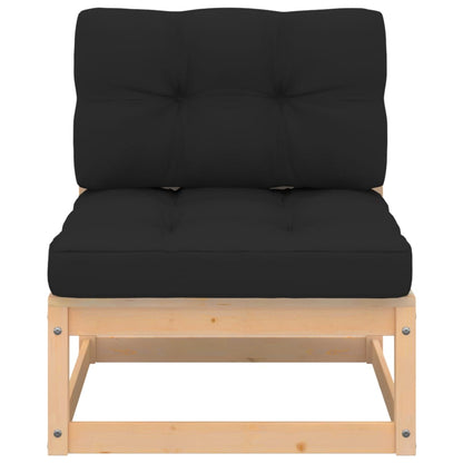 vidaXL 4-tlg. Garten-Lounge-Set mit Kissen Massivholz Kiefer