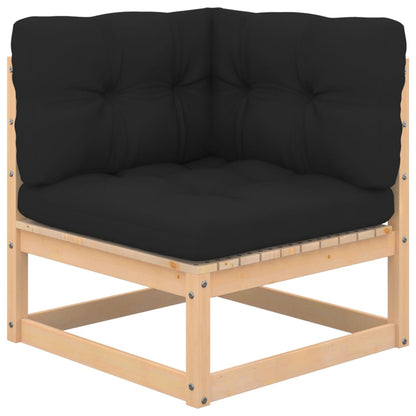 vidaXL Salon de jardin 4 pièces avec coussins Bois de pin massif