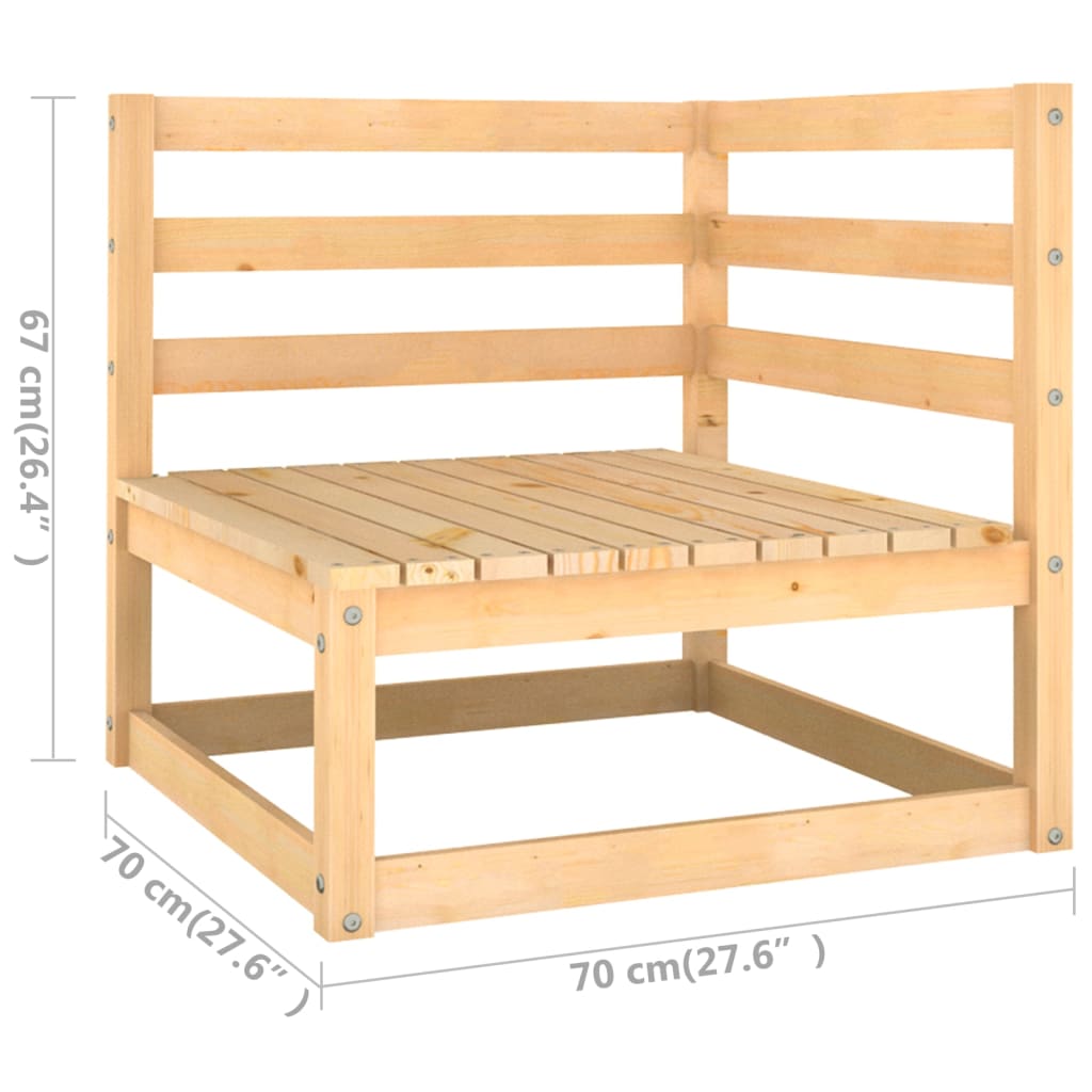 vidaXL Ensemble de salon de jardin 4 pcs avec coussins Bois de pin massif