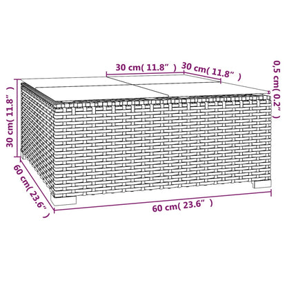 vidaXL Salon de jardin 4 pcs avec coussins Noir Résine tressée