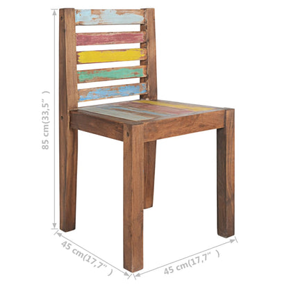 vidaXL Chaises de salle à manger 6 pcs Bois de récupération massif