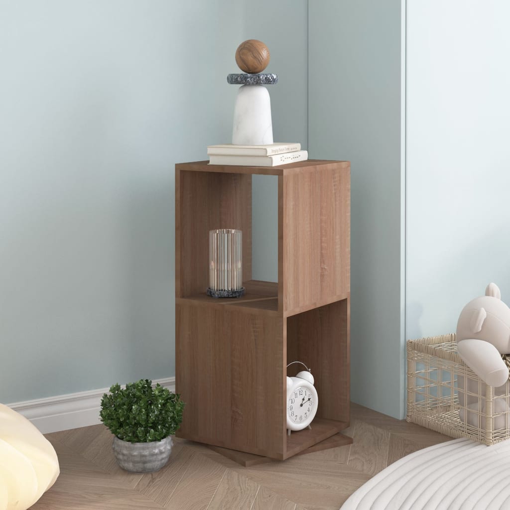 vidaXL Étagère tournante Chêne Sonoma 34,5x34,5x75,5 cm Bois d'ingénierie
