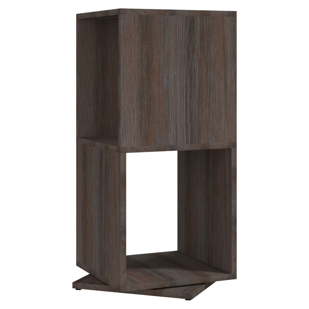 vidaXL Drehregal Grau und Sonoma-Eiche 34,5x34,5x75,5 cm Holzwerkstoff
