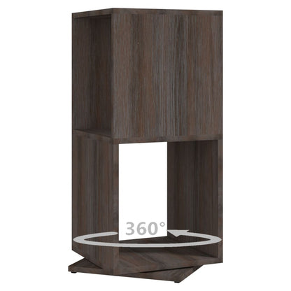 vidaXL Drehregal Grau und Sonoma-Eiche 34,5x34,5x75,5 cm Holzwerkstoff