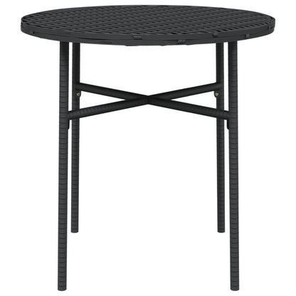 vidaXL Beistelltisch Schwarz 45 cm Poly Rattan