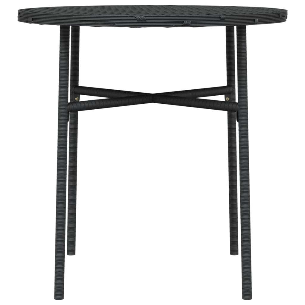 vidaXL Beistelltisch Schwarz 45 cm Poly Rattan