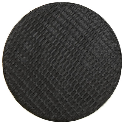 vidaXL Beistelltisch Schwarz 45 cm Poly Rattan