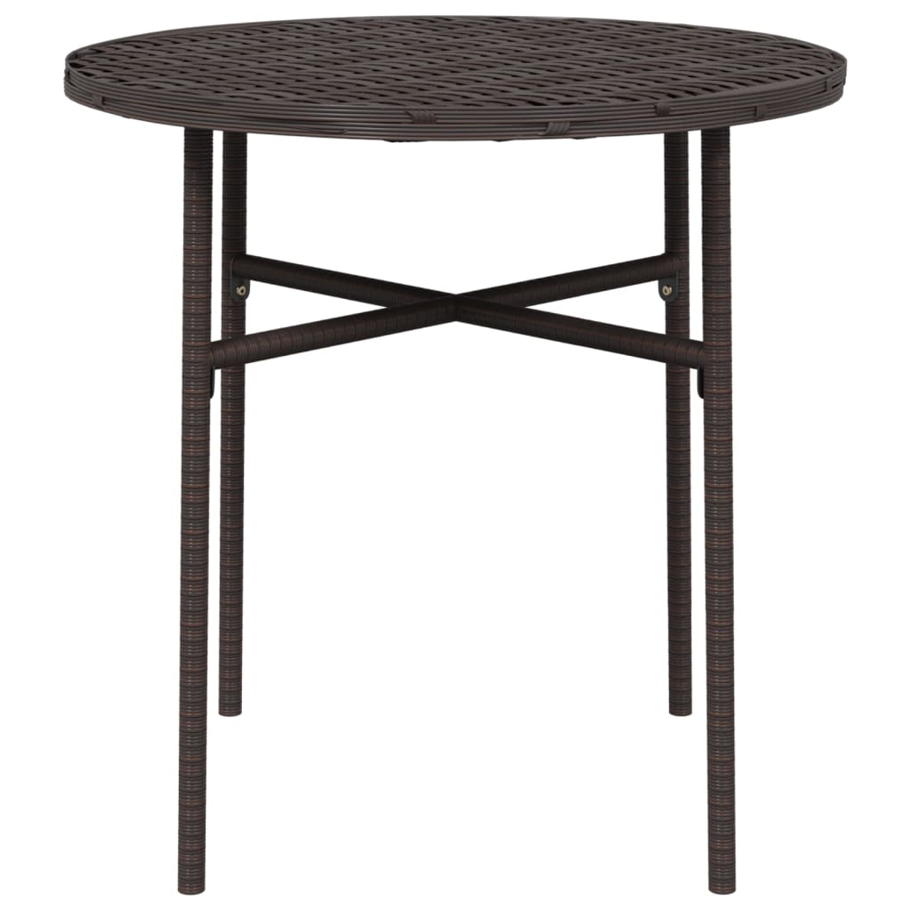 vidaXL Beistelltisch Braun 45 cm Poly Rattan