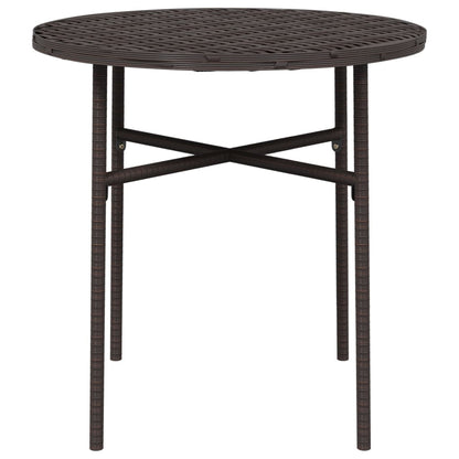 vidaXL Beistelltisch Braun 45 cm Poly Rattan