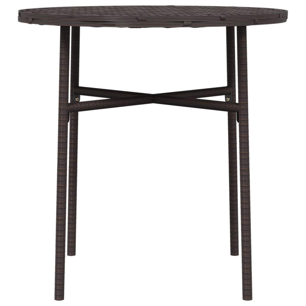 vidaXL Beistelltisch Braun 45 cm Poly Rattan