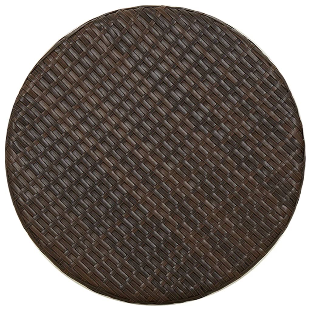 vidaXL Beistelltisch Braun 45 cm Poly Rattan