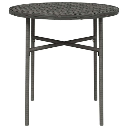 vidaXL Beistelltisch Grau 45 cm Poly Rattan