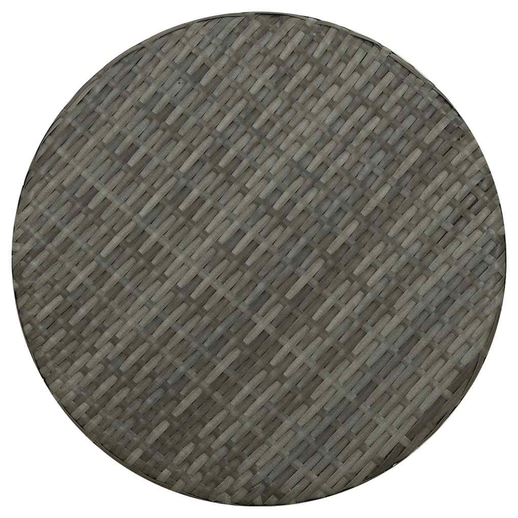 vidaXL Beistelltisch Grau 45 cm Poly Rattan