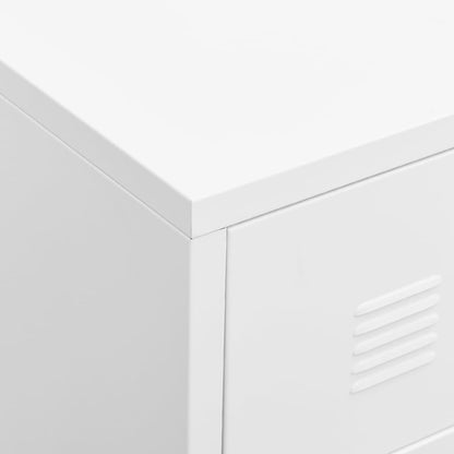 vidaXL Meuble TV de style industriel blanc 105x35x42 cm métal