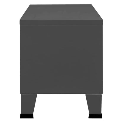 vidaXL TV-Schrank Industrie-Stil Anthrazit 105x35x42 cm Metall