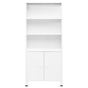 vidaXL Bibliothèque industrielle blanche 80x32x180 cm acier