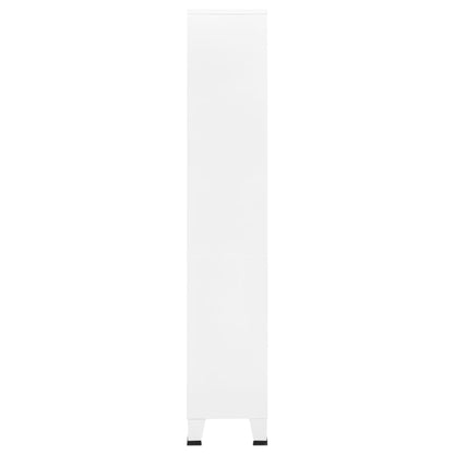 vidaXL Bibliothèque industrielle blanche 80x32x180 cm acier
