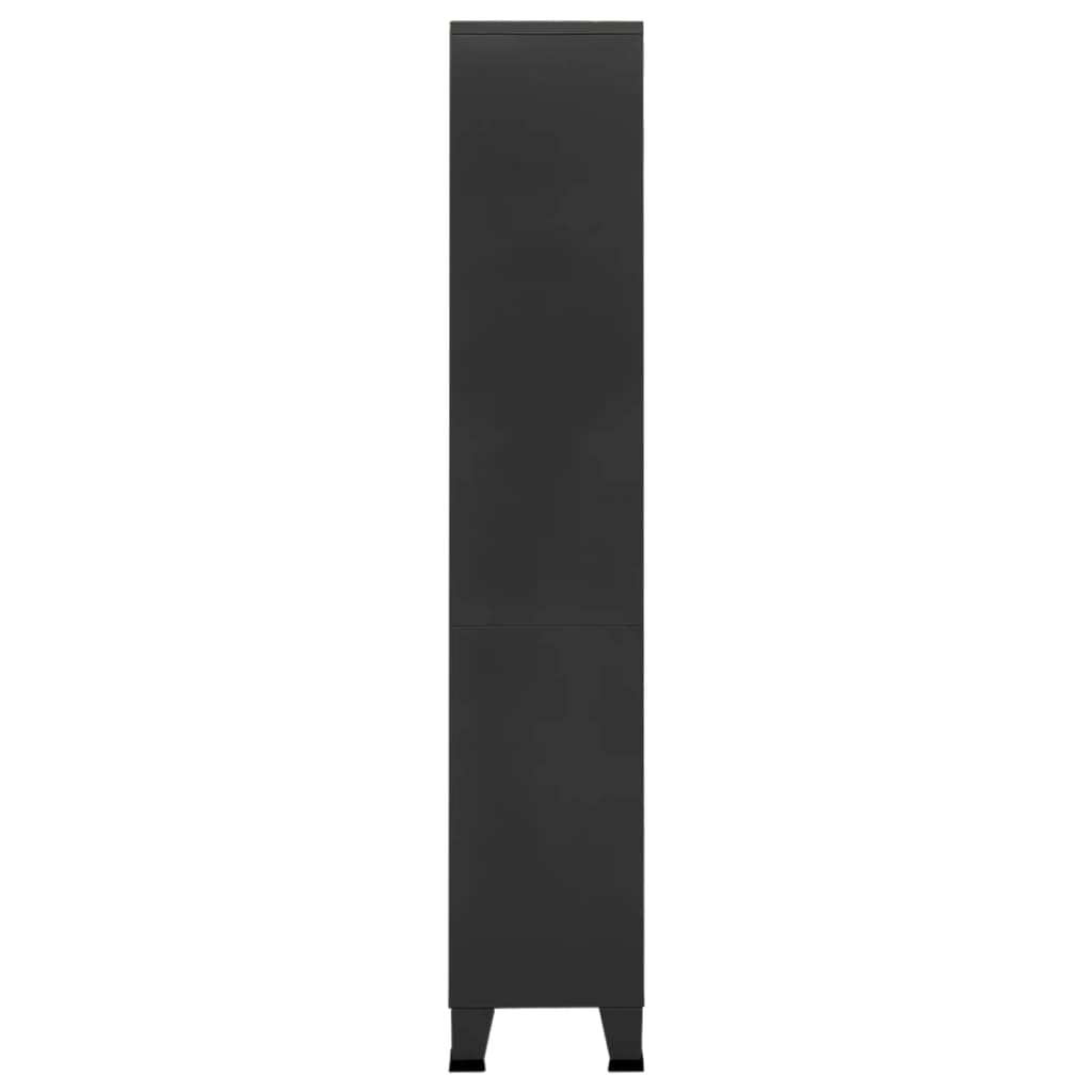 vidaXL Bücherregal im Industrie-Stil Anthrazit 80x32x180 cm Stahl