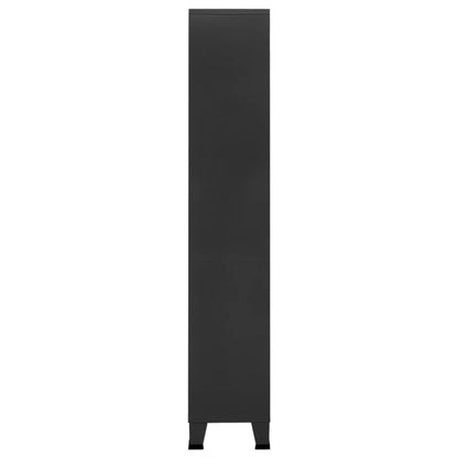 vidaXL Bücherregal im Industrie-Stil Anthrazit 80x32x180 cm Stahl