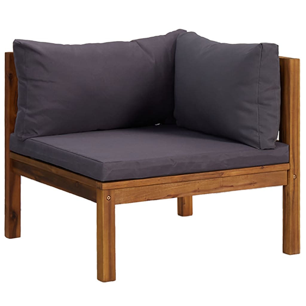 vidaXL 4-tlg. Garten-Lounge-Set mit Auflage Massivholz Akazie