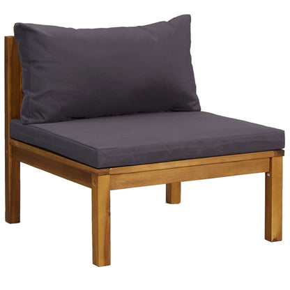 vidaXL 4-tlg. Garten-Lounge-Set mit Auflage Massivholz Akazie