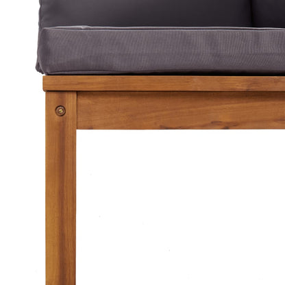 vidaXL Salon de jardin 4 pcs avec coussins Bois d'acacia massif