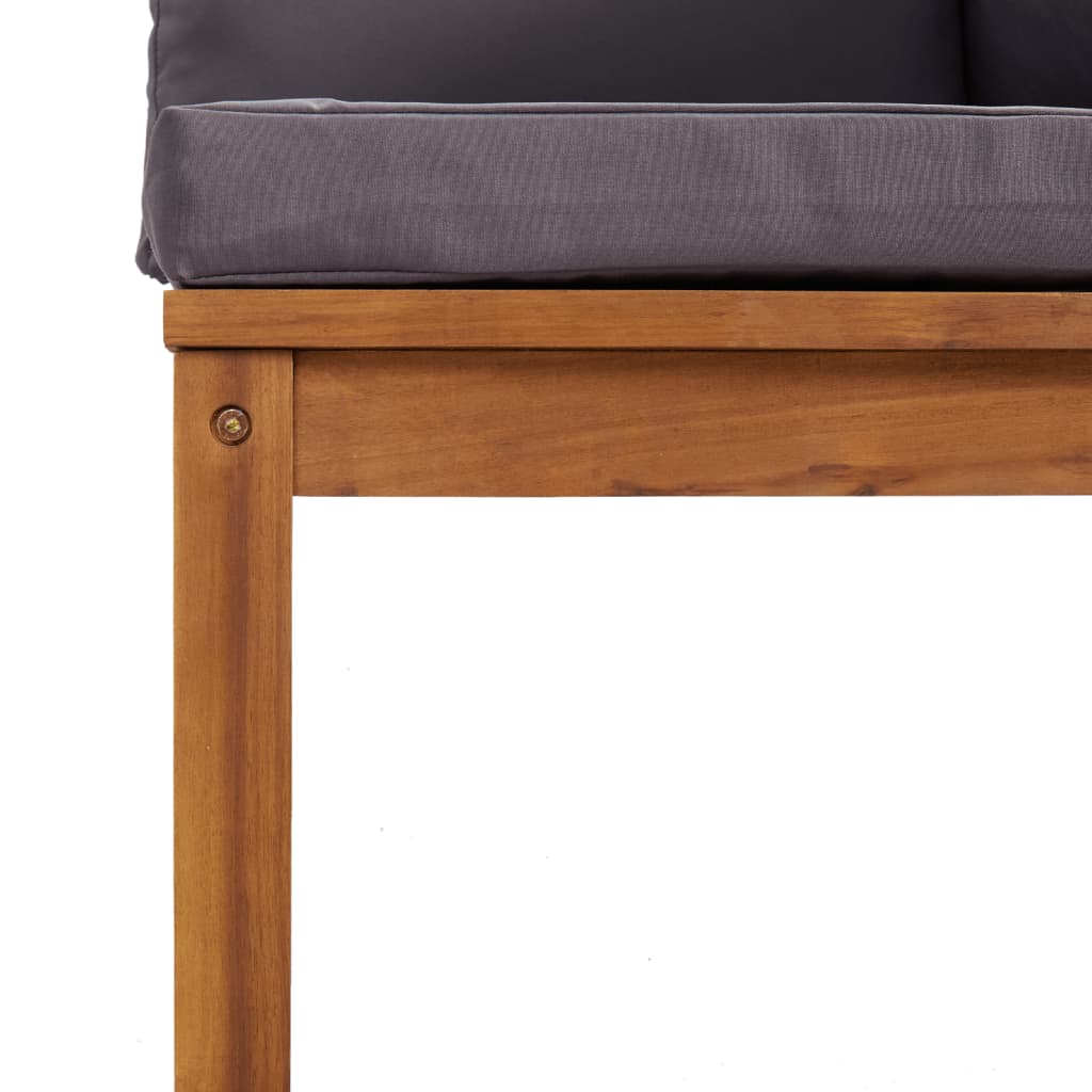 11-tlg. Garten-Lounge-Set mit Auflage Massivholz Akazie