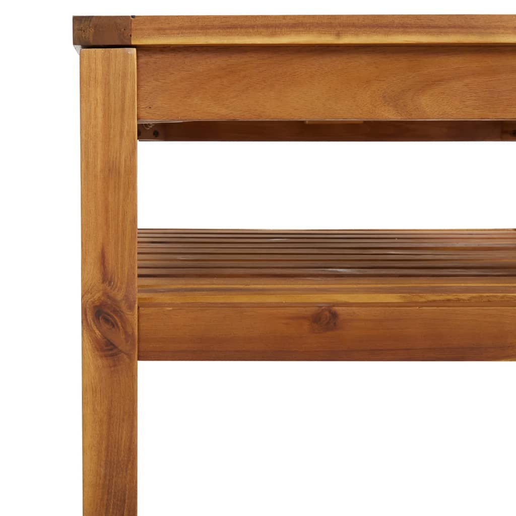 vidaXL Ensemble de jardin 4 pièces avec coussins crème en bois d'acacia massif