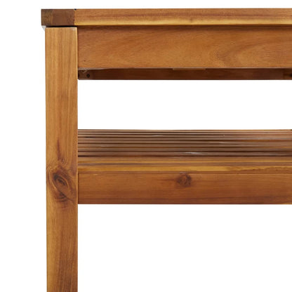 vidaXL Ensemble de jardin 4 pièces avec coussins crème en bois d'acacia massif
