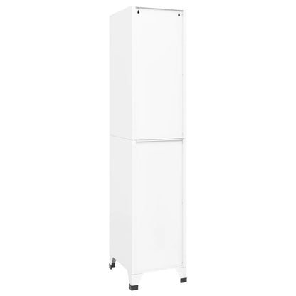 vidaXL Schließfachschrank Weiß 38x45x180 cm Stahl