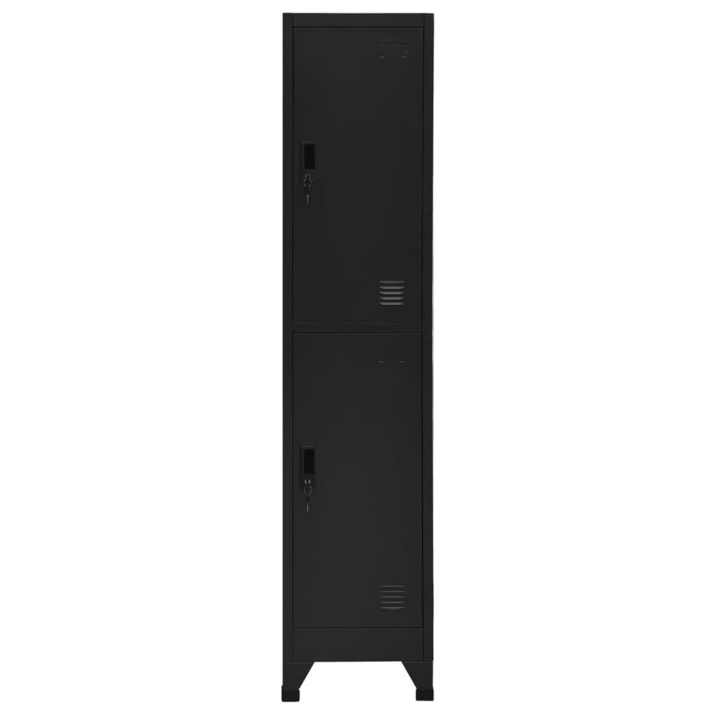 vidaXL Schließfachschrank Schwarz 38x45x180 cm Stahl